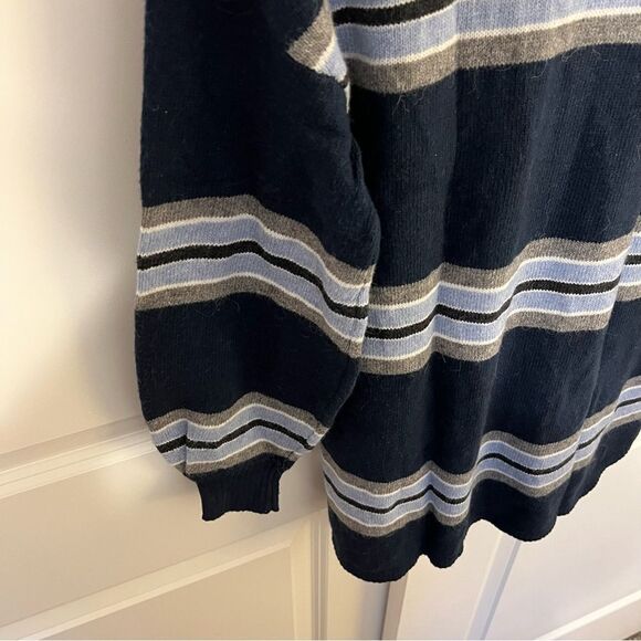 NWT Democracy Blue Striped Alpaca Blend Cardigan in Navy | Size XS - Picture 8 of 11